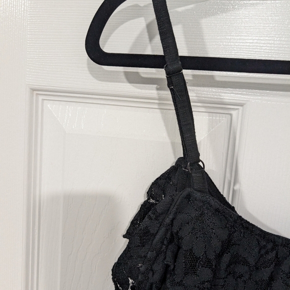 Torrid Deep Black Vintage Slub Corset Waist Babydoll Cami in Size 3 (22/24) - Picture 8 of 12